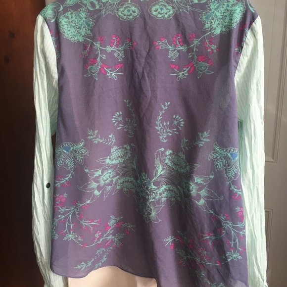 Free People Mixed Media Blouse NWT - Picture 10 of 16